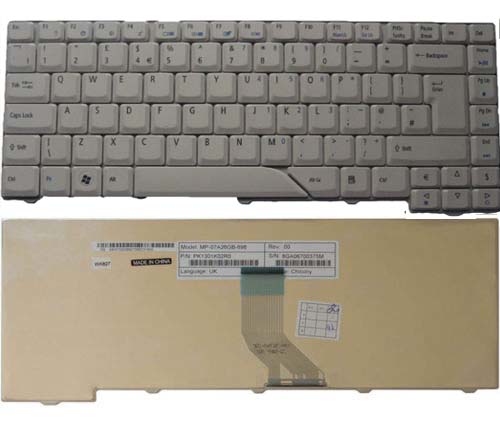 Genuine Keyboard for Acer Aspire 4520 4720 5520 5535 5720 Series Keyboard -- [UK layout; White]