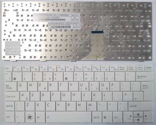 Original New Asus EEE PC (EEEPC) 1005HA 1005HAB 1008HA Series Laptop Keyboard - UK Layout, White