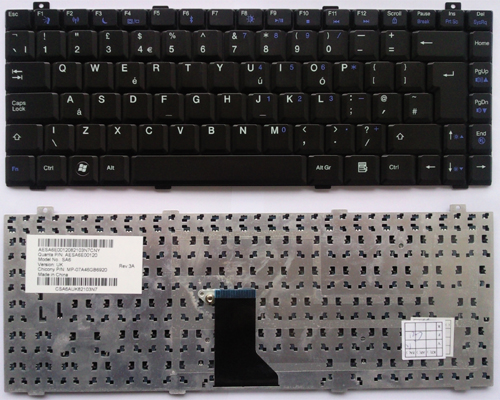 Black Color Gateway M-6000 Series Laptop Keyboard
