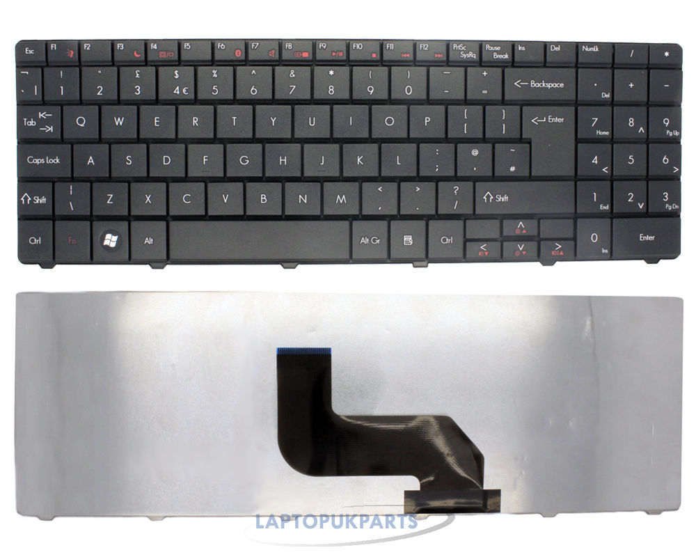 Original New Gateway NV52, NV53, NV54, NV56, NV58, NV59 Series Laptop Keyboard - UK Layout