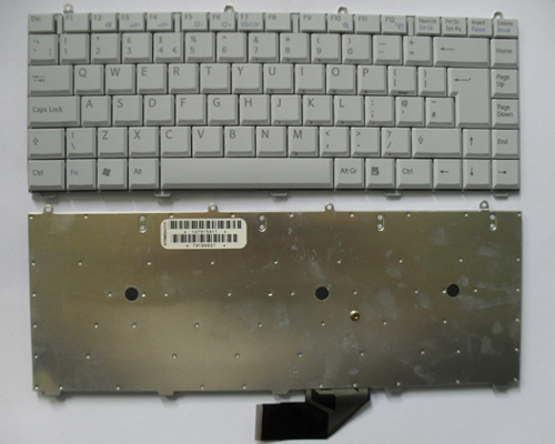 Original New Sony VAIO VGN FS Series Laptop Keyboard - UK Layout, White