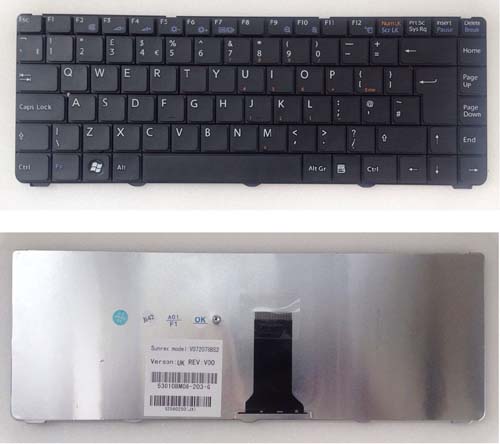 New SONY VAIO VGN NR Series Laptop Keyboard Black UK
