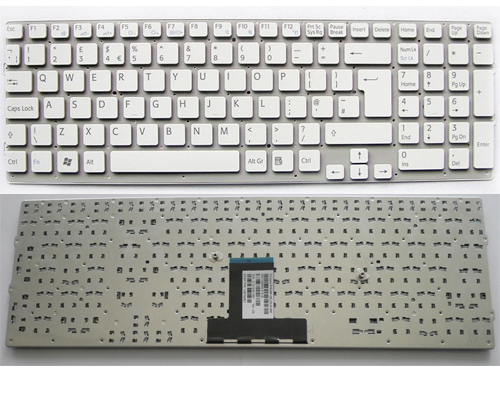Original New Sony VAIO VPC-EB VPCEB Series Laptop Keyboard - UK Layout, White