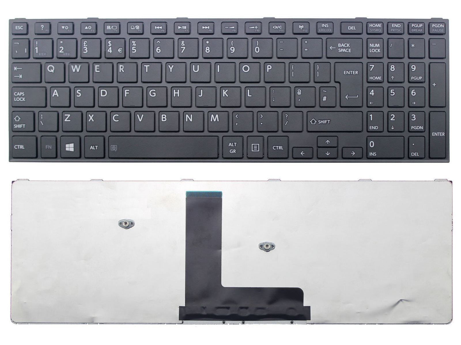 New Toshiba Satellite C50-B-14D Series Laptop Keyboard - UK Layout